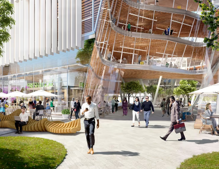 Molson 啤酒厂旧址改造项目——温哥华量子公园效果图(图片来自Concord Pacific)