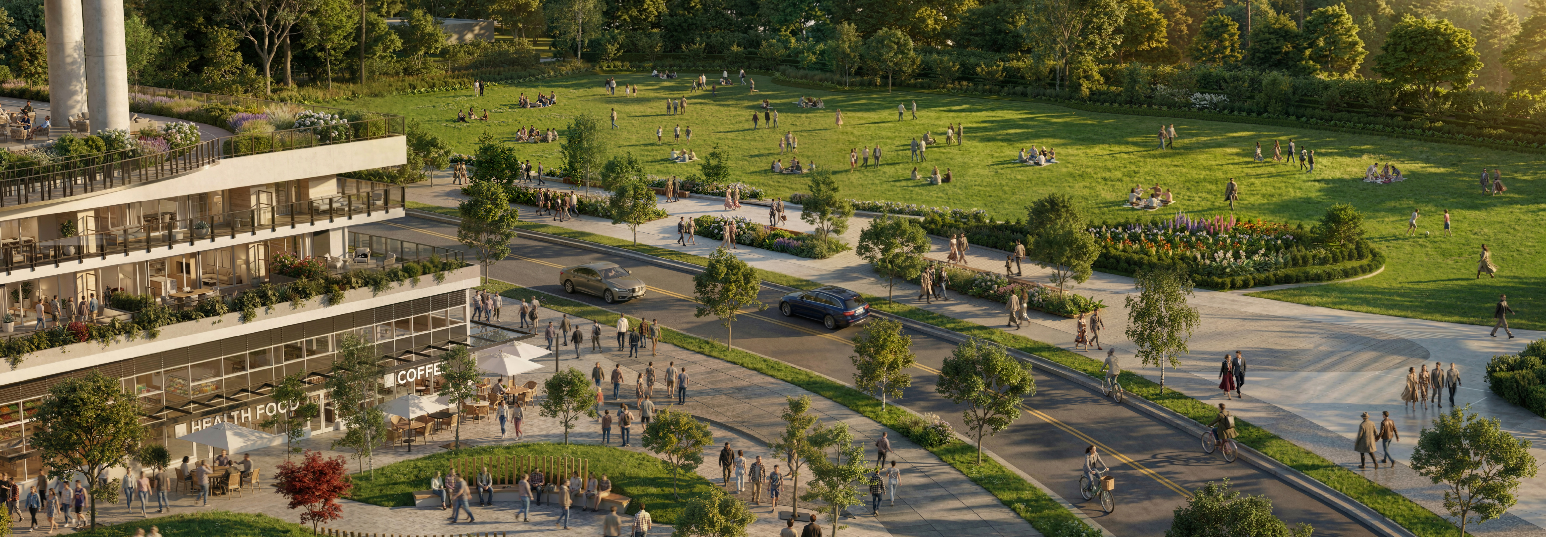 Dawson 公园和Concord Brentwood社区效果图