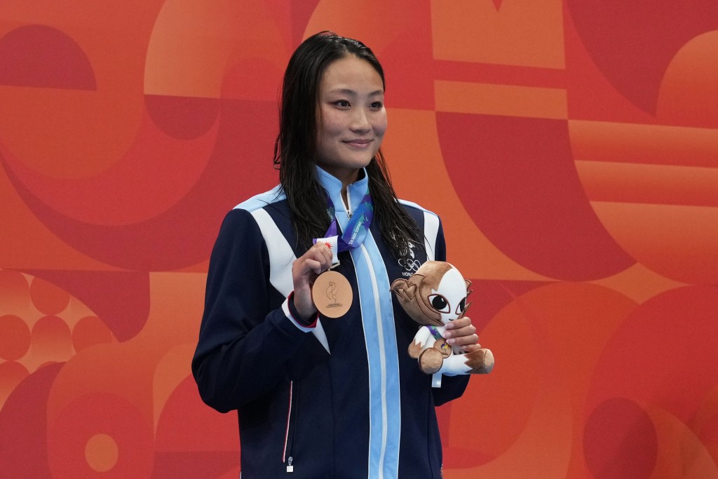 简绰桐100米蝶摘铜。AP 简绰桐100米蝶摘铜。AP