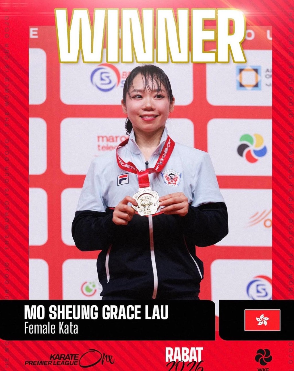 Grace首尝单季夺取全部4面超联冠军。WKF FB图 Grace首尝单季夺取全部4面超联冠军。WKF FB图