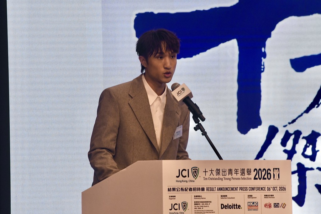 十大杰出青年选举2026于10月5日公布结果，今届有9名杰青得主包括香港剑击代表队成员蔡俊彦。杨骏尧摄