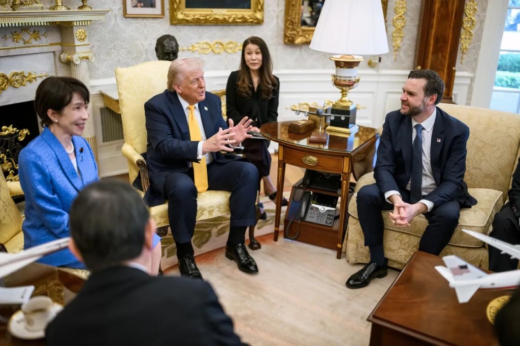 今年3月，白宫发放多张高市早苗访美期间与特朗普见面的照片。www.whitehouse.gov