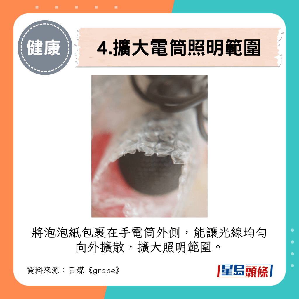 4. 扩大电筒照明范围 4. 扩大电筒照明范围