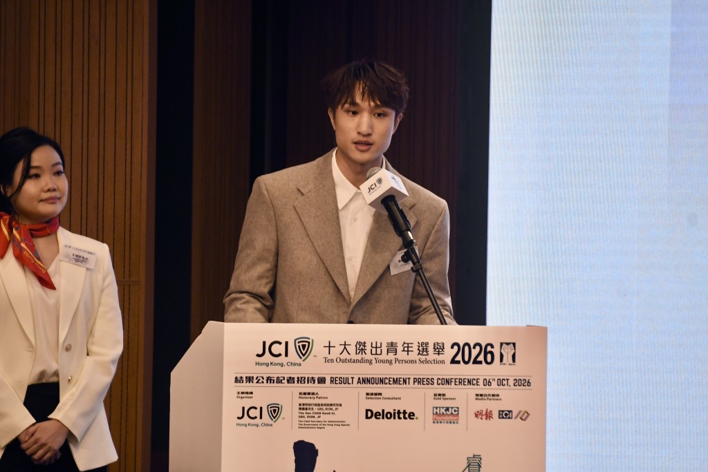 十大杰出青年选举2026于10月5日公布结果，今届有9名杰青得主包括香港剑击代表队成员蔡俊彦。杨骏尧摄