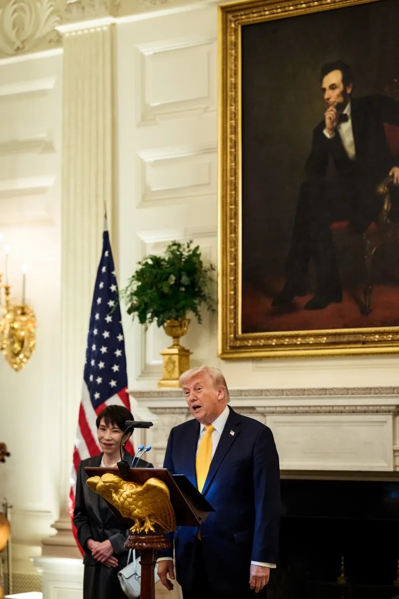 今年3月，白宫发放多张高市早苗访美期间与特朗普见面的照片。www.whitehouse.gov