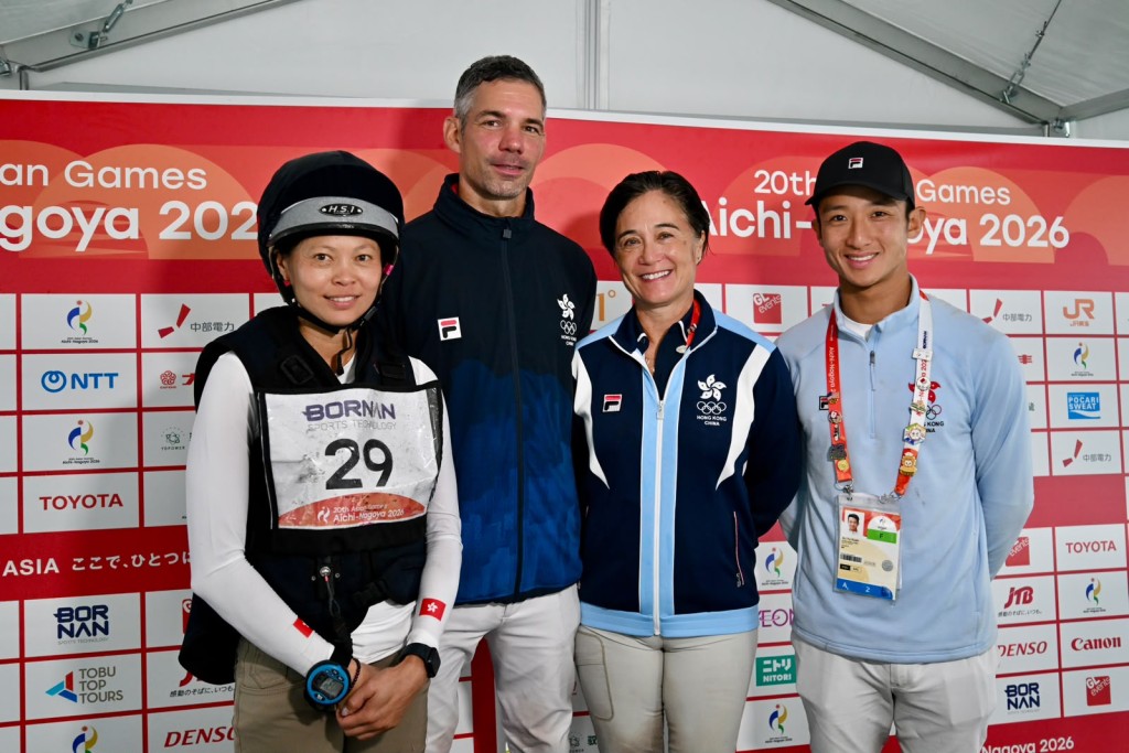 马术越野障碍赛: 何苑欣 - 2026名古屋亚运。刘骏轩摄 马术越野障碍赛: 何苑欣 - 2026名古屋亚运。刘骏轩摄