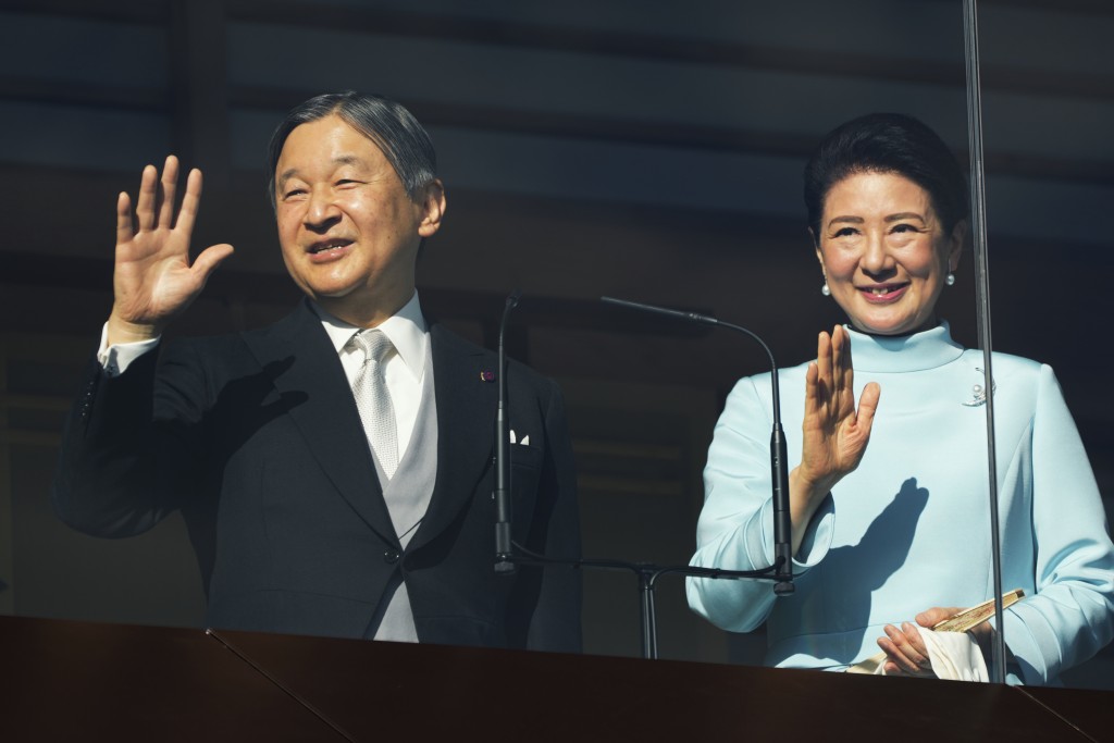 图为德仁天皇与雅子皇后。美联社