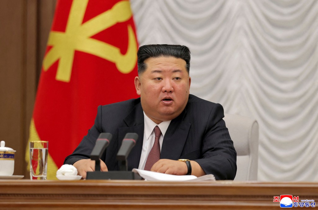 金正恩呼吁推动军事现代化。法新社