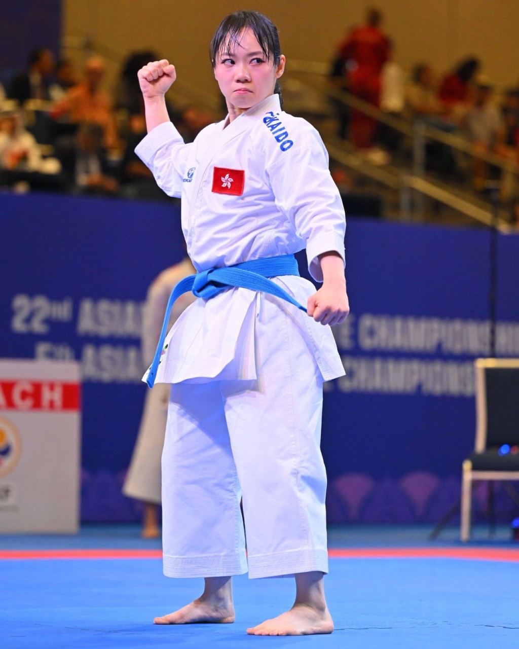 Grace在今次亚锦赛决赛憾负对手。WKF图 Grace在今次亚锦赛决赛憾负对手。WKF图