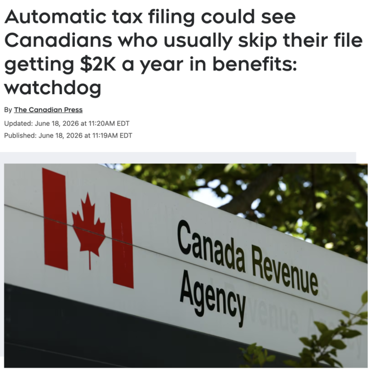 不欠税就发钱！加拿大CRA宣布“自动报税”新政，这些人今年直接拿$2,212！往后随通胀年年涨！