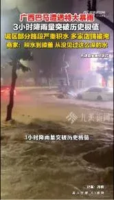广西巴马特大暴雨 突破历史极值 多家店铺被淹 商家:积水到膝盖