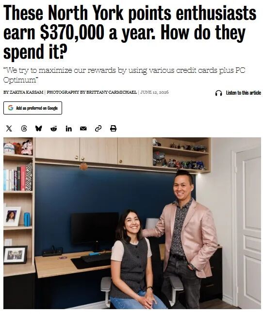 多伦多华人和太太年收入$37万！还清房贷，Condo收租月攒$400！曝光账单：买菜加油玩转积分