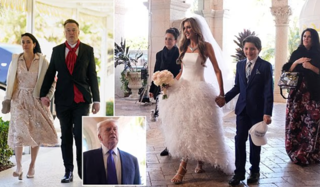 特朗普操办顶级婚礼  马斯克带加拿大4娃妈现身! 核心圈罕见齐聚