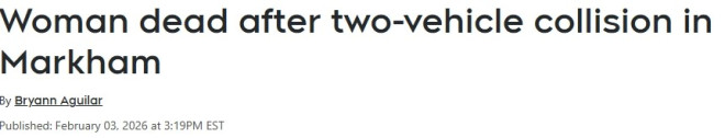 突发！万锦车祸女子当场身亡，Woodbine封路，通往407匝道全关