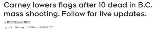 加拿大全国降半旗7天！呼吁全民祈祷，Tumbler Ridge枪案震动全国