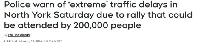 超20万人集会！北约克Yonge街大封路TTC关站，警方警告"极度拥堵"