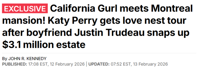 杜鲁多贷款买下$426万豪宅, 带天后女友看房! 真实收入曝光