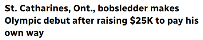 安省小城运动员四处借钱, 自筹$2.5万终于如愿: 首次参加冬奥会!