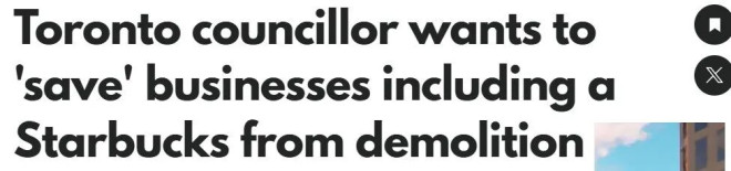 401旁商场面临拆除: 星巴克、Jollibee恐不保! 市议员带头抵制