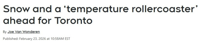 冷爆了！多伦多体感-20°C，本周两场雪，夏令时也要来了