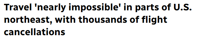 多伦多皮尔逊机场警告赴美旅客: 5000航班取消! 数百万人被困!