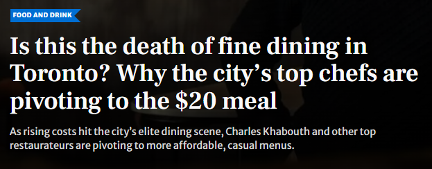 餐饮业变天! 多伦多网红餐厅巨头出"平替", 连米其林都降价