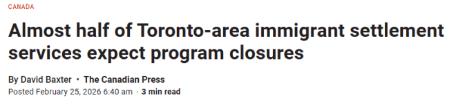 新移民福利大砍! 多伦多免费语言班恐遭裁员! 更多项目被迫关闭!