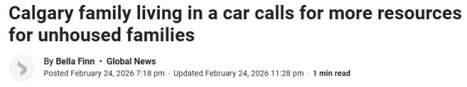 心酸! 加拿大一家6口被迫睡在车里长达半年, -21℃严寒也得硬扛
