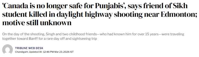 加拿大22岁留学生高速行驶中, 遭陌生人随机枪杀! 只因挥了一下手