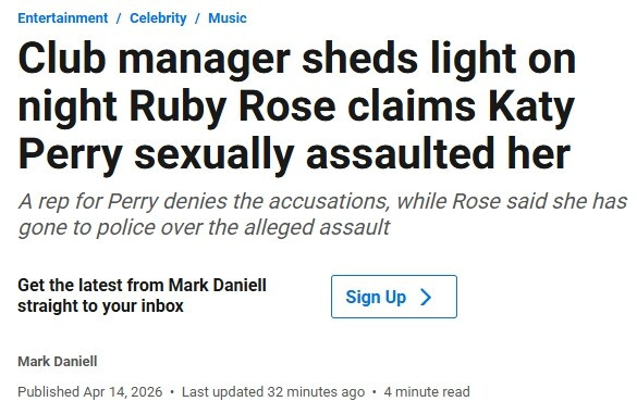 炸了！杜鲁多女友Katy Perry被曝涉夜店性侵，当事人已报警