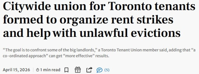 厉害了！多伦多成立全市租户工会，抗议非法驱逐与涨租
