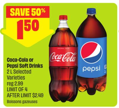 Coca-Cola / Pepsi 汽水 2L