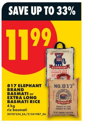 817 Elephant Brand 香米 / 巴斯马蒂米 4kg