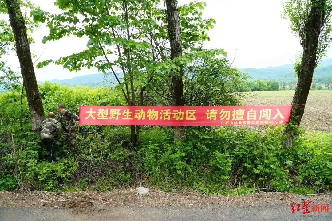 ▲当地设置的警示标语