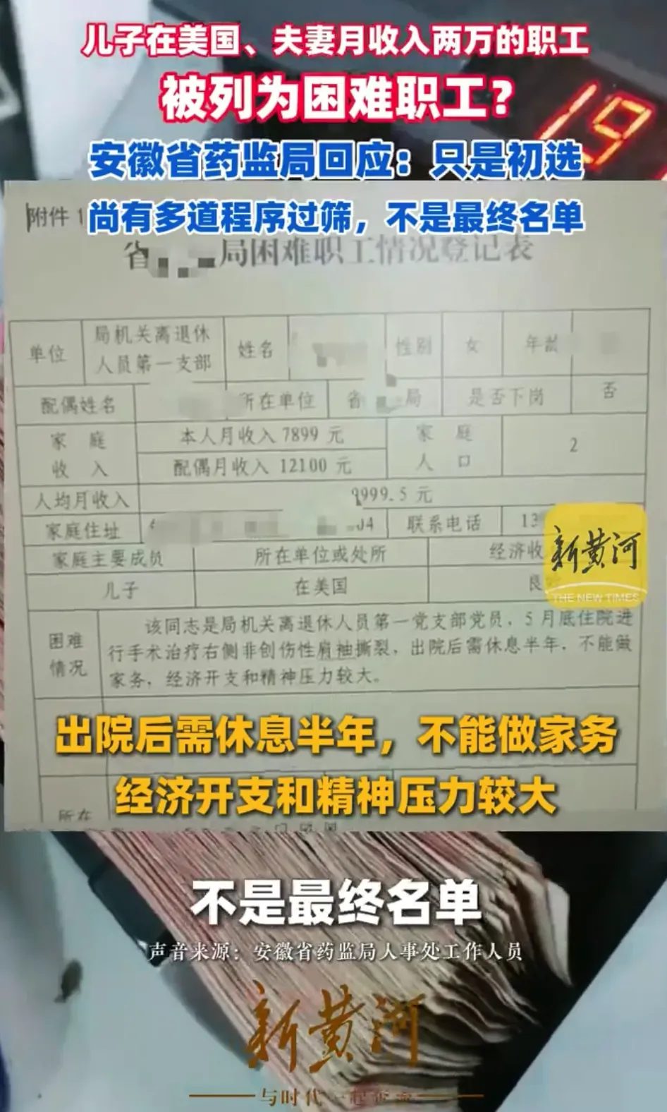 太离谱！某局的困难户，月入两万？